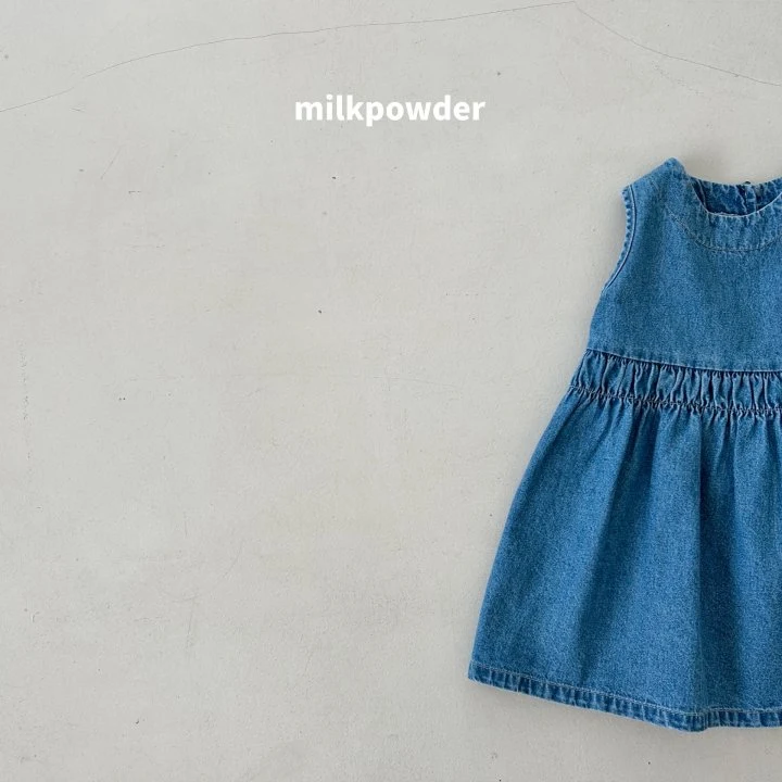 Milk Powder - Korean Children Fashion - #designkidswear - Chongchong Denim One-piece - 6