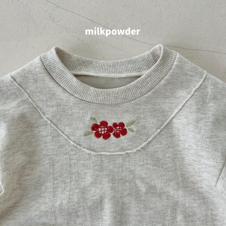 Milk Powder - Korean Children Fashion - #kidsshorts - Embroidery Sweatshirts - 12