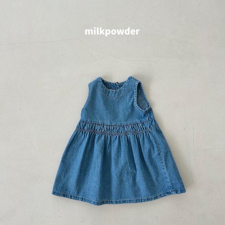 Milk Powder - Korean Children Fashion - #prettylittlegirls - Chongchong Denim One-piece - 2