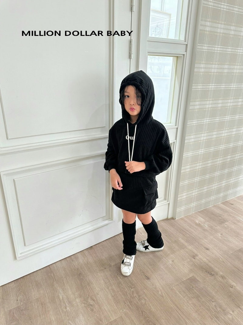 Million Dollar Baby - Korean Children Fashion - #kidzfashiontrend - Big Rib Hoodie - 4