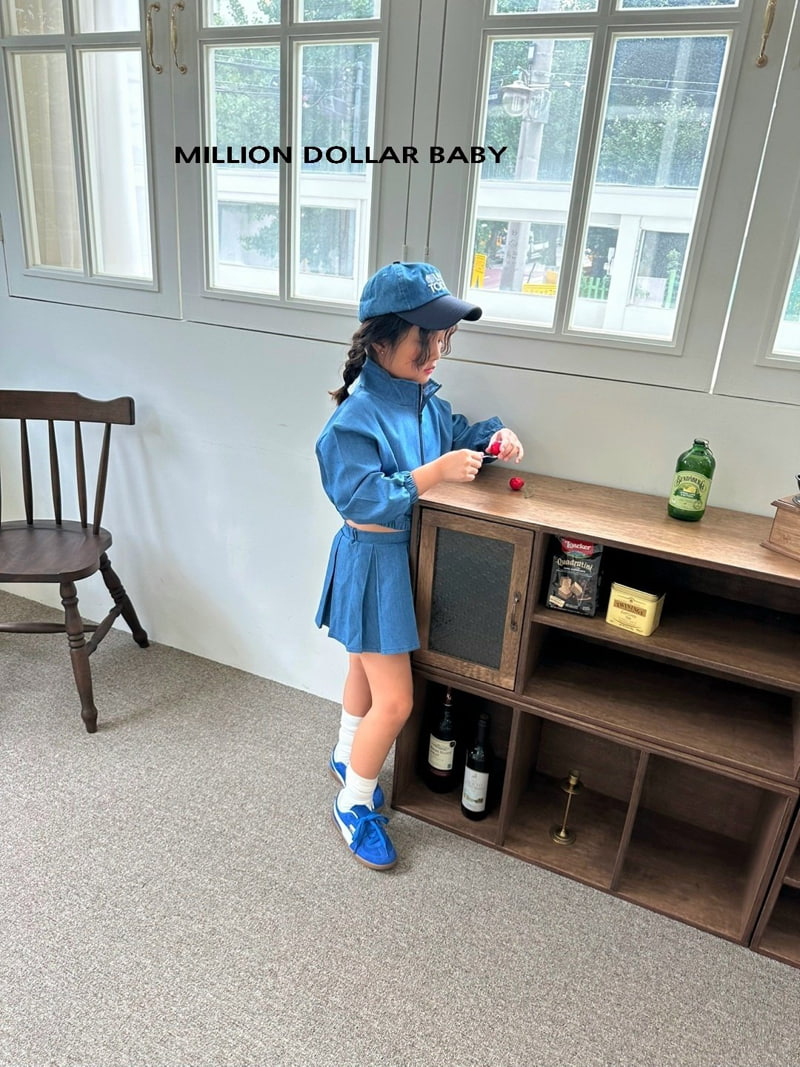 Million Dollar Baby - Korean Children Fashion - #childofig - Hedge Denim Patch Skirt - 7