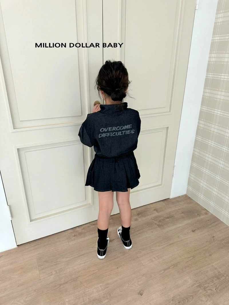 Million Dollar Baby - Korean Children Fashion - #childrensboutique - Hedge Denim Anorak - 3