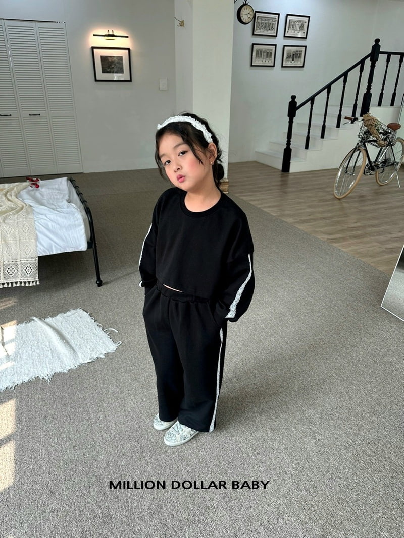 Million Dollar Baby - Korean Children Fashion - #discoveringself - Lace Line Pants - 2