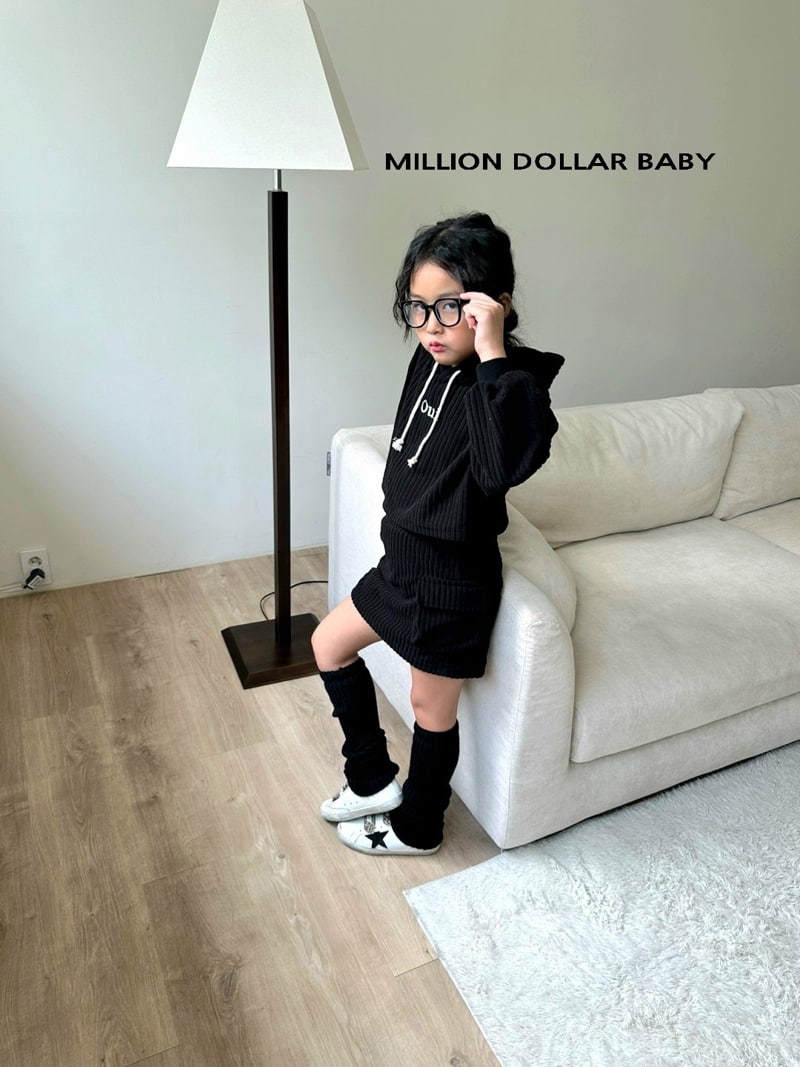 Million Dollar Baby - Korean Children Fashion - #kidsstore - Big Rib Hoodie - 2