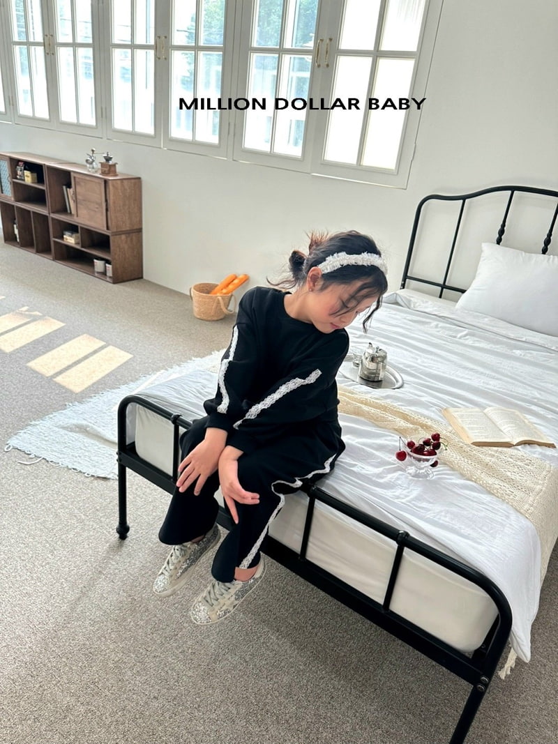 Million Dollar Baby - Korean Children Fashion - #kidzfashiontrend - Lace Line Pants - 6