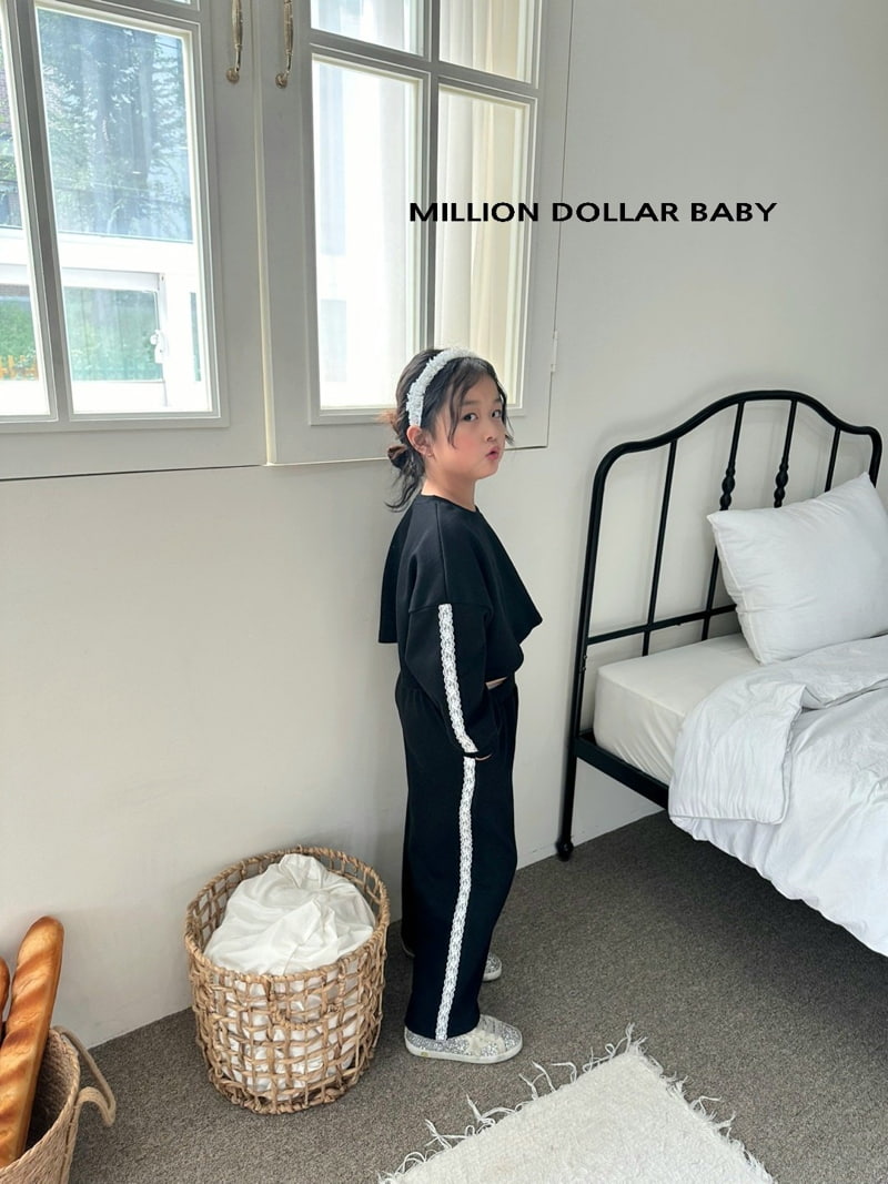 Million Dollar Baby - Korean Children Fashion - #littlefashionista - Lace Line Pants - 8