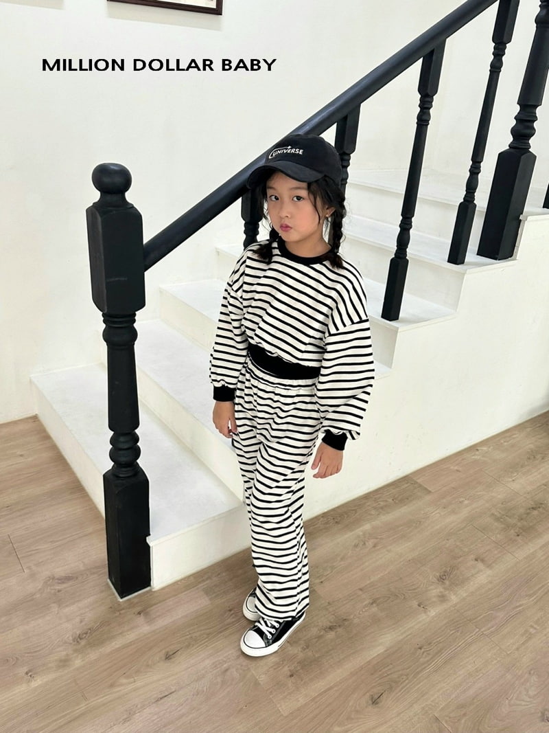 Million Dollar Baby - Korean Children Fashion - #magicofchildhood - Stripe Patch Swaetshirts - 4