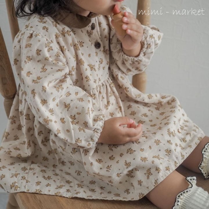 Mimi Market - Korean Baby Fashion - #babyfever - Cotton Flower Dress - 2