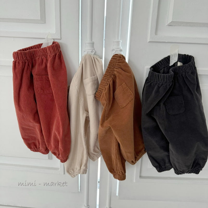 Mimi Market - Korean Baby Fashion - #babyfever - Corduroy Pocket Pants