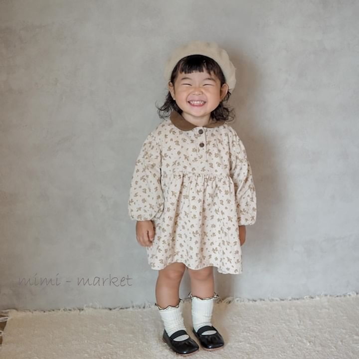 Mimi Market - Korean Baby Fashion - #babygirlfashion - Cotton Flower Dress - 3