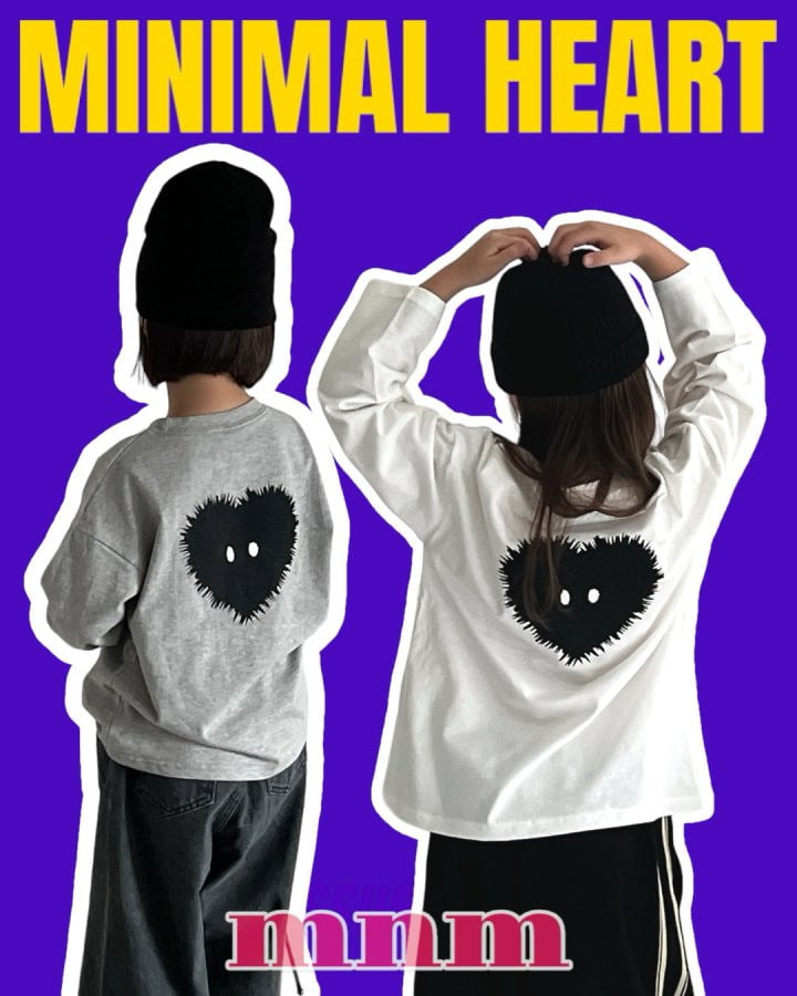 Minimal - Korean Children Fashion - #kidzfashiontrend - Mongchi Heart Tee