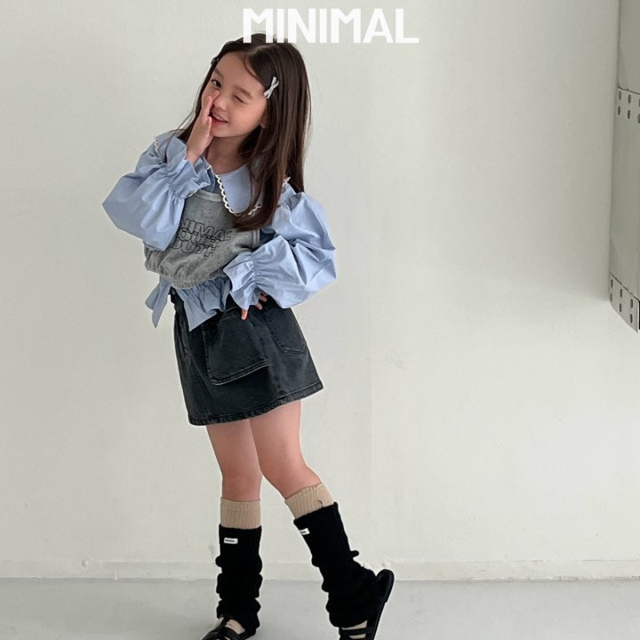 Minimal - Korean Children Fashion - #kidzfashiontrend - Pocket Denim Skirt - 11