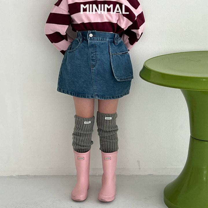 Minimal - Korean Children Fashion - #prettylittlegirls - Pocket Denim Skirt - 2