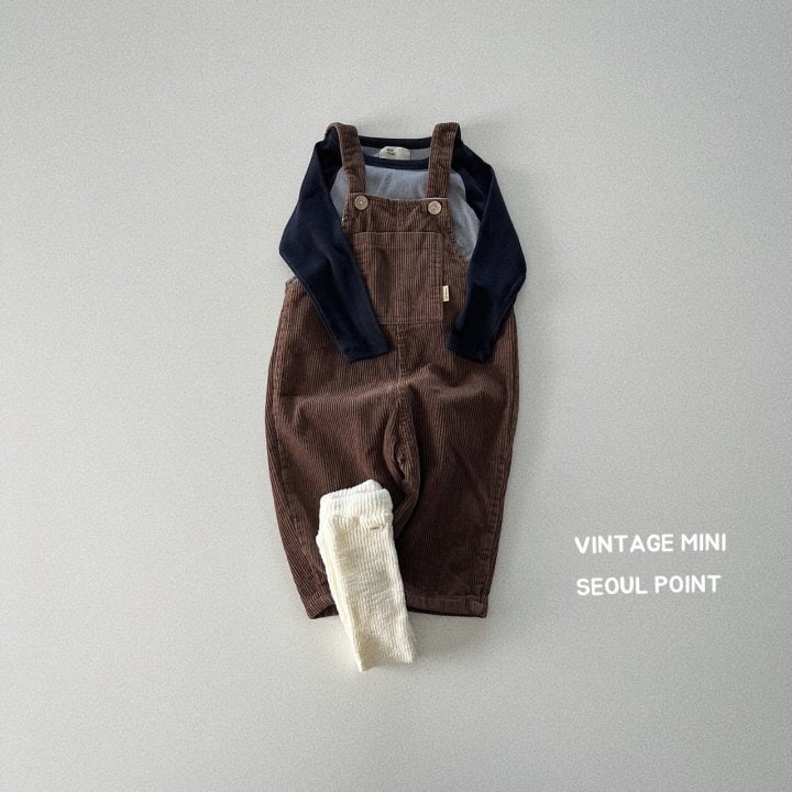 Minipoint - Korean Children Fashion - #childrensboutique - One Wide Overalls