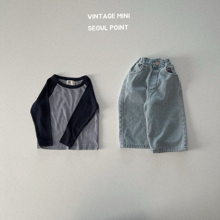 Minipoint - Korean Children Fashion - #discoveringself - Grun Denim Pants - 3