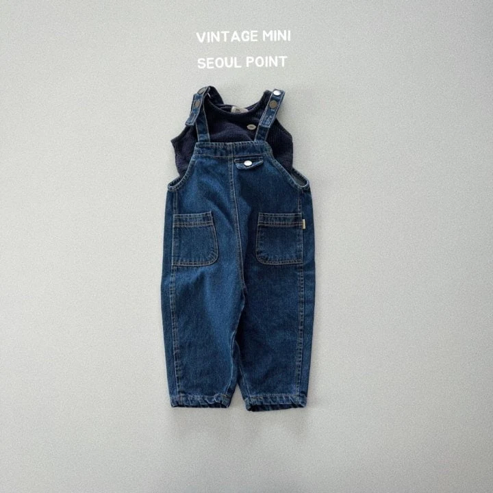 Minipoint - Korean Children Fashion - #fashionkids - Moa Jean Overalls - 2