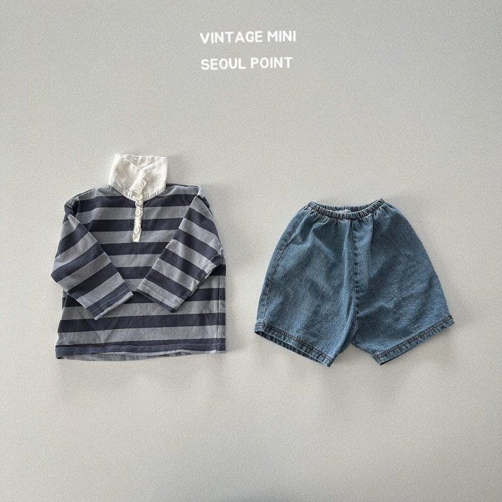 Minipoint - Korean Children Fashion - #kidsshorts - Bori Denim Short Pants - 4