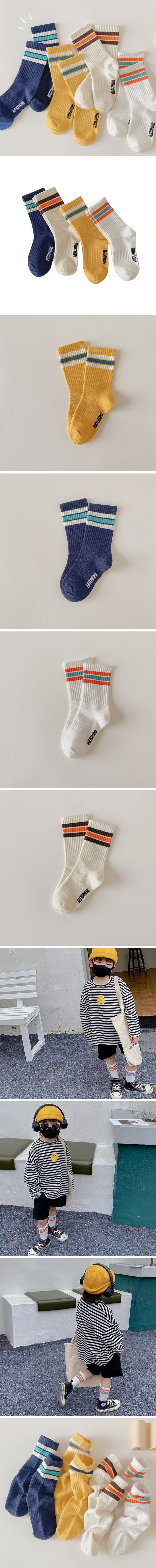 Miso - Korean Children Fashion - #childofig - Three Colored Socks