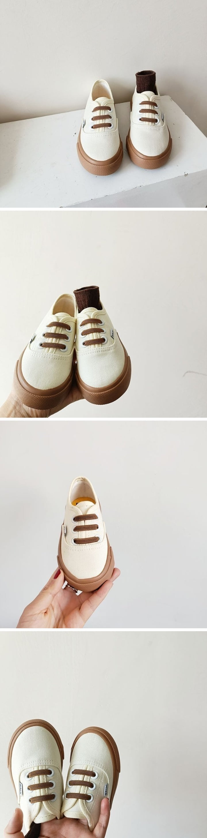 Miso - Korean Children Fashion - #childrensboutique - Leave Round Banding Sneakers