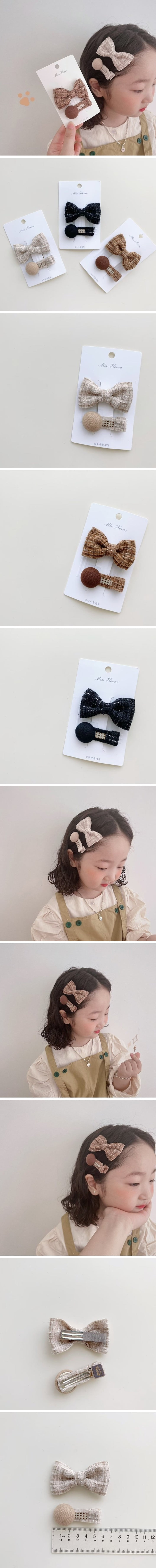 Miso - Korean Children Fashion - #designkidswear - New Tweed Hairpin