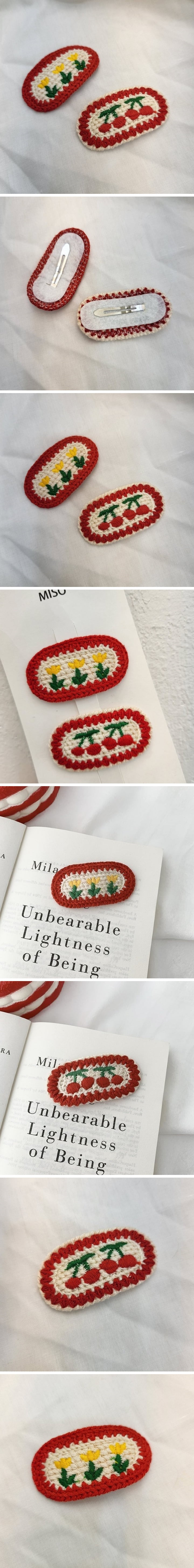 Miso - Korean Children Fashion - #kidzfashiontrend - Red Knit Hairpin