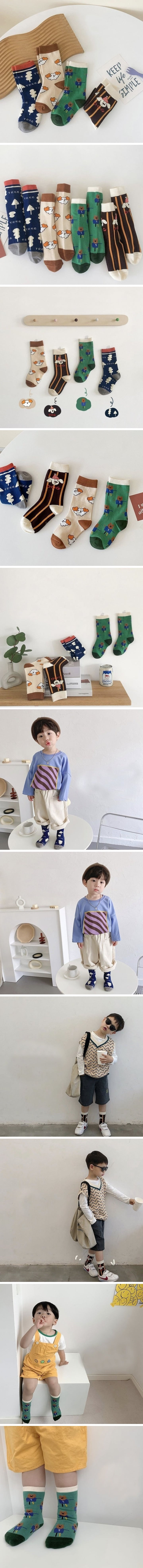 Miso - Korean Children Fashion - #kidzfashiontrend - Cartoon Socks Set