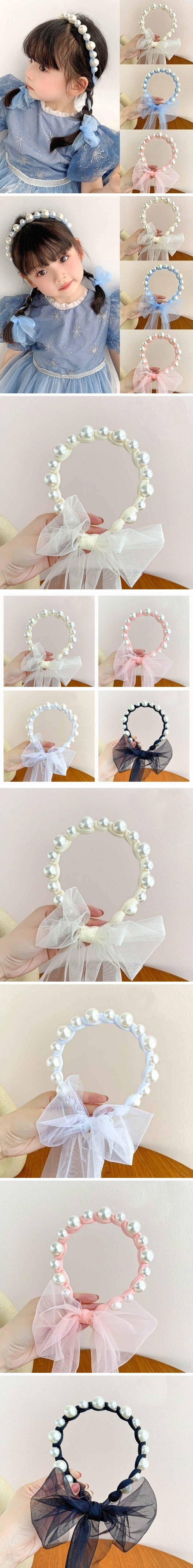 Miso - Korean Children Fashion - #magicofchildhood - Pearl Lace Hairband