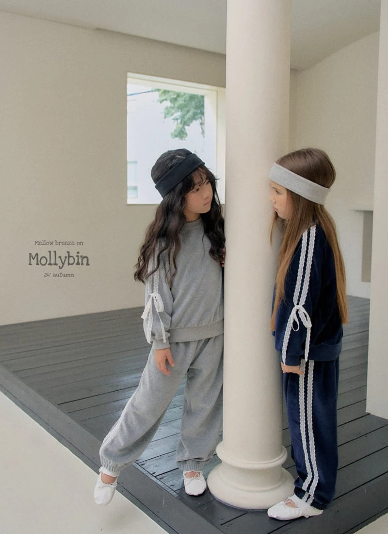 Mollybin - Korean Children Fashion - #childofig - Velvet Ribbon Sweatshirts with Mom - 12