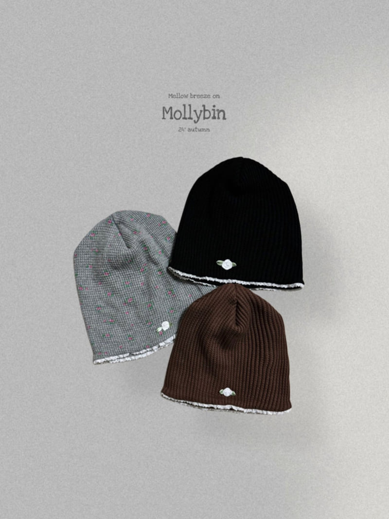 Mollybin - Korean Children Fashion - #childrensboutique - Waffle Rose Beanie