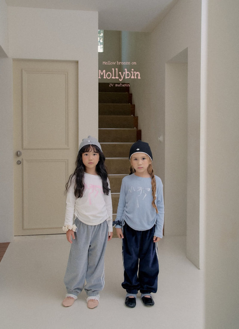 Mollybin - Korean Children Fashion - #designkidswear - Ribbon Shirring Tee - 3