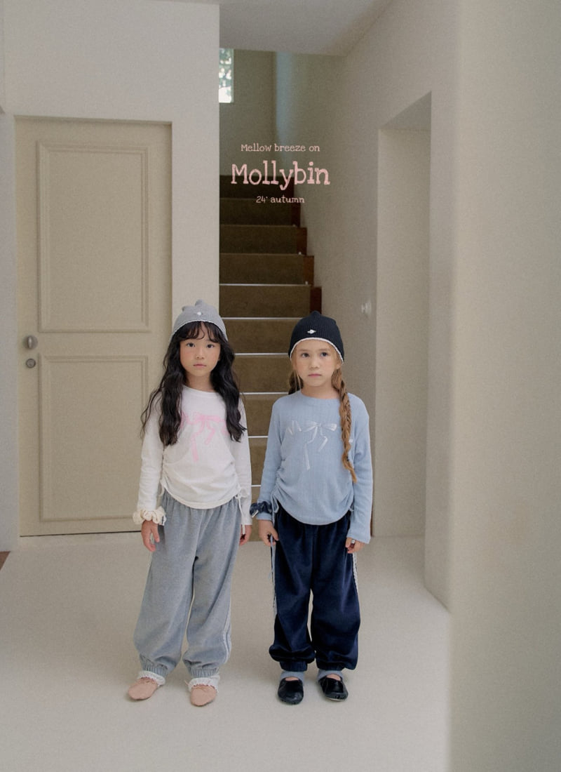 Mollybin - Korean Children Fashion - #designkidswear - Ribbon Shirring Tee - 4