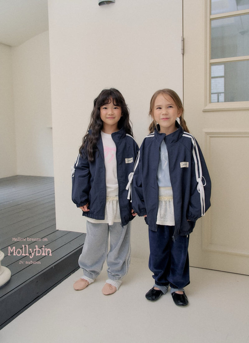 Mollybin - Korean Children Fashion - #fashionkids - Ribbon Wind Jumper with Mom - 2