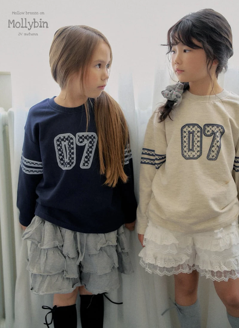 Mollybin - Korean Children Fashion - #fashionkids - Number Lace Tee - 2