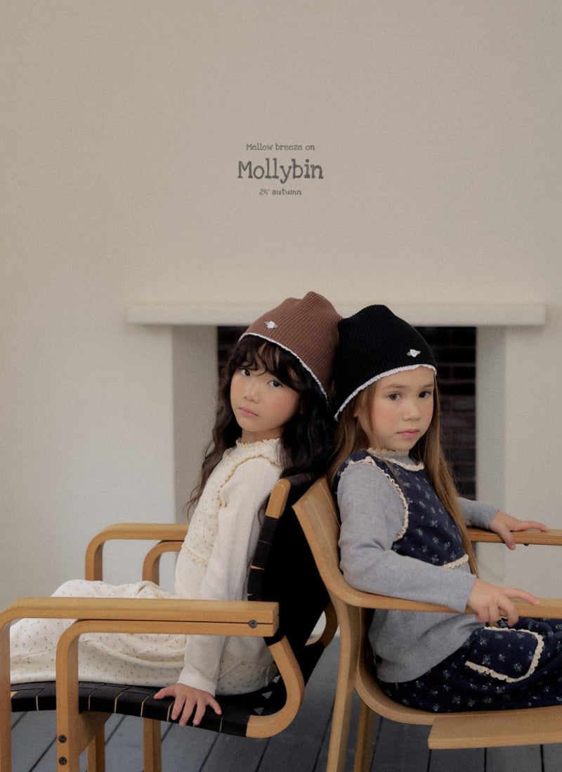 Mollybin - Korean Children Fashion - #kidsshorts - Waffle Rose Beanie - 5