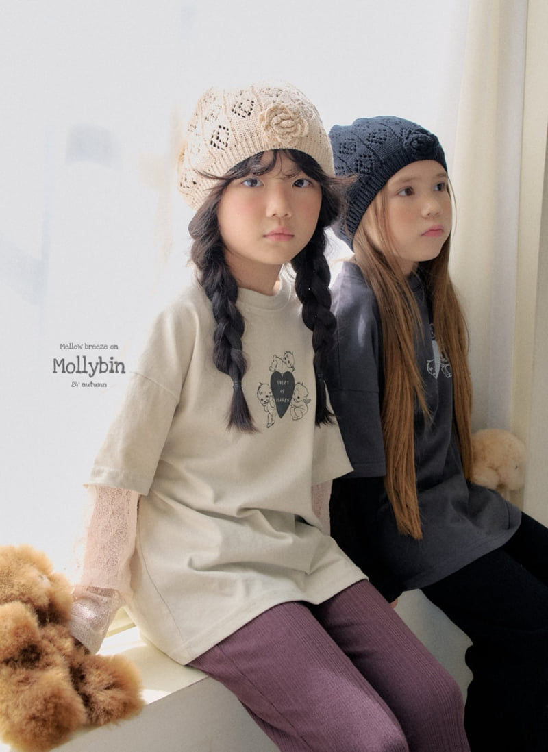 Mollybin - Korean Children Fashion - #kidsshorts - Angel Layered Tee with Mom - 11