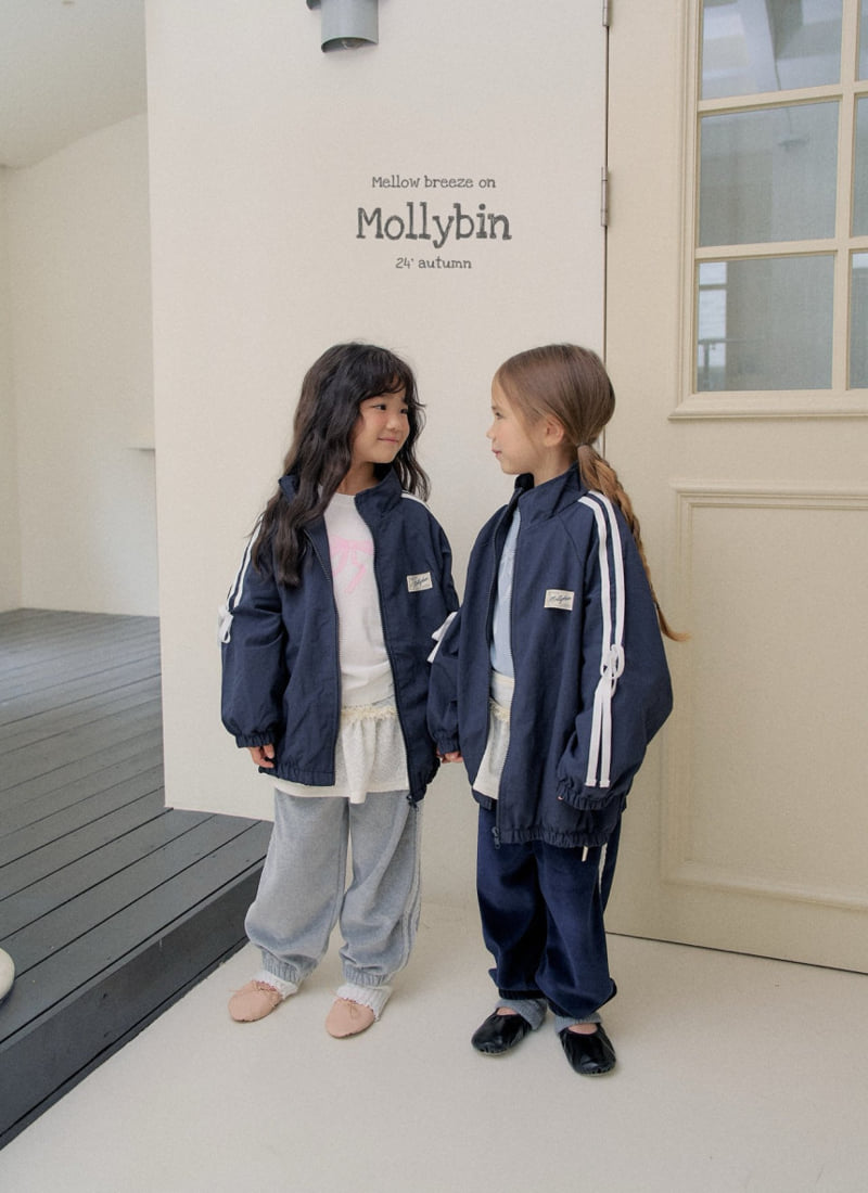 Mollybin - Korean Children Fashion - #kidsshorts - Ribbon Wind Jumper with Mom - 4