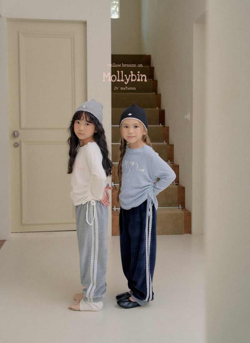 Mollybin - Korean Children Fashion - #littlefashionista - Ribbon Shirring Tee - 10