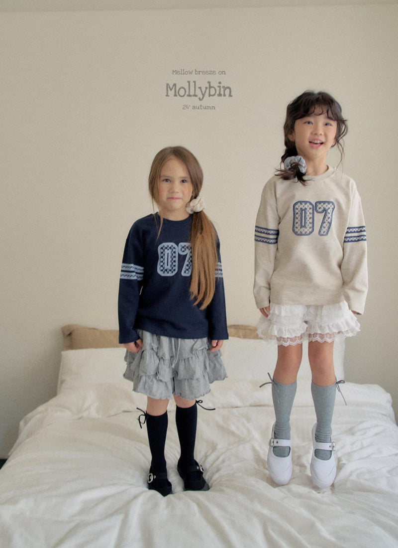 Mollybin - Korean Children Fashion - #magicofchildhood - Number Lace Tee - 8