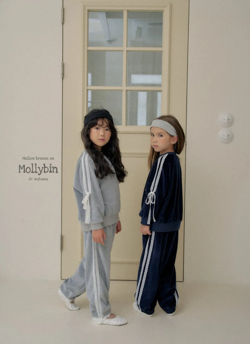 Mollybin - Korean Children Fashion - #magicofchildhood - Velvet Ribbon Sweatshirts with Mom - 6