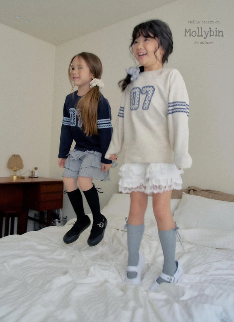 Mollybin - Korean Children Fashion - #minifashionista - Number Lace Tee - 9