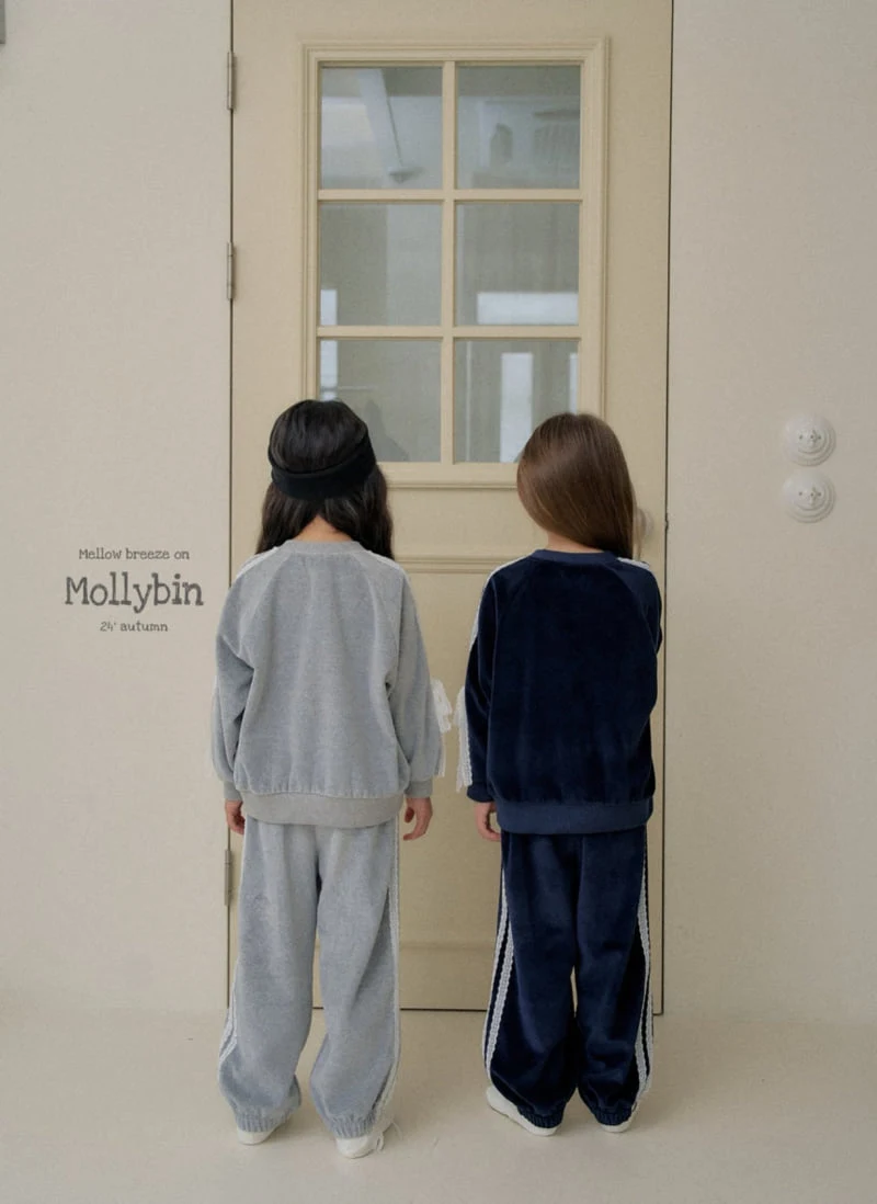 Mollybin - Korean Children Fashion - #minifashionista - Velvet Ribbon Sweatshirts with Mom - 7