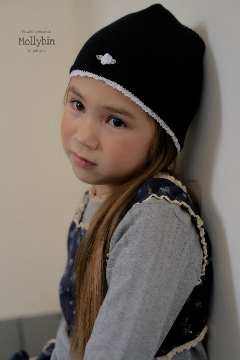 Mollybin - Korean Children Fashion - #prettylittlegirls - Waffle Rose Beanie - 12