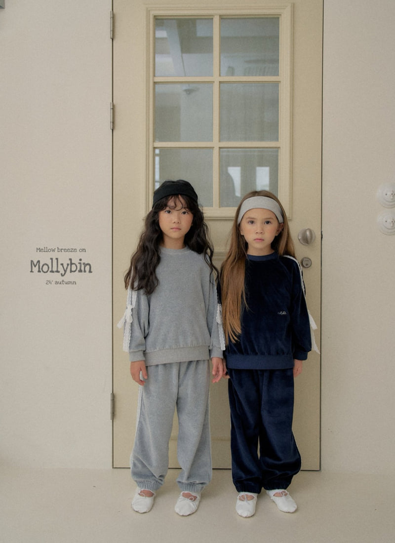 Mollybin - Korean Children Fashion - #stylishchildhood - Velvet Lace Pants with Mom - 12