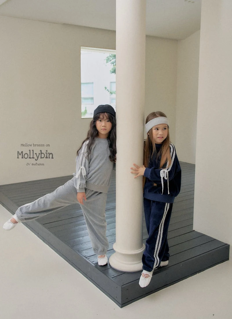 Mollybin - Korean Children Fashion - #stylishchildhood - Velvet Ribbon Sweatshirts with Mom - 11