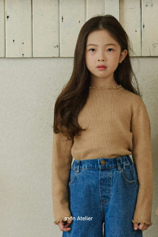 Mon Atelier - Korean Children Fashion - #Kfashion4kids - Frill Knit Top - 10