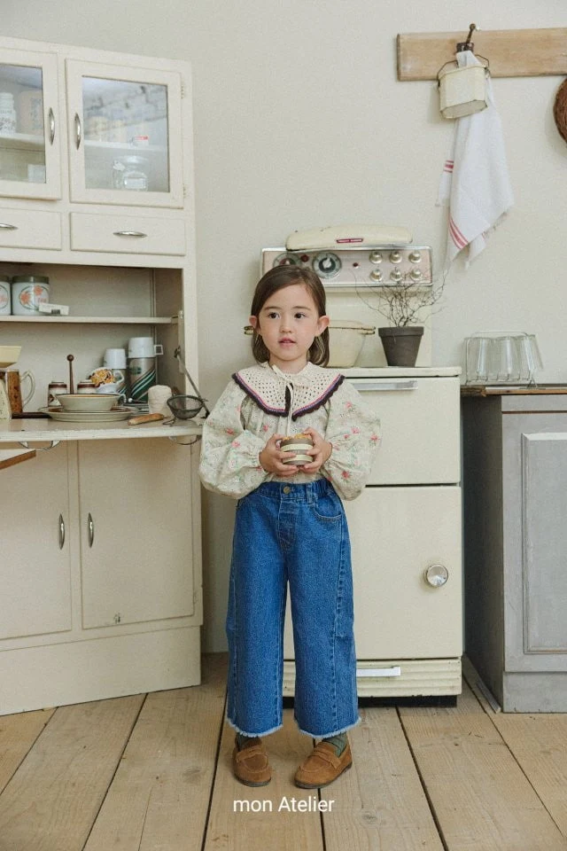 Mon Atelier - Korean Children Fashion - #kidzfashiontrend - Cutting Denim Pants - 4