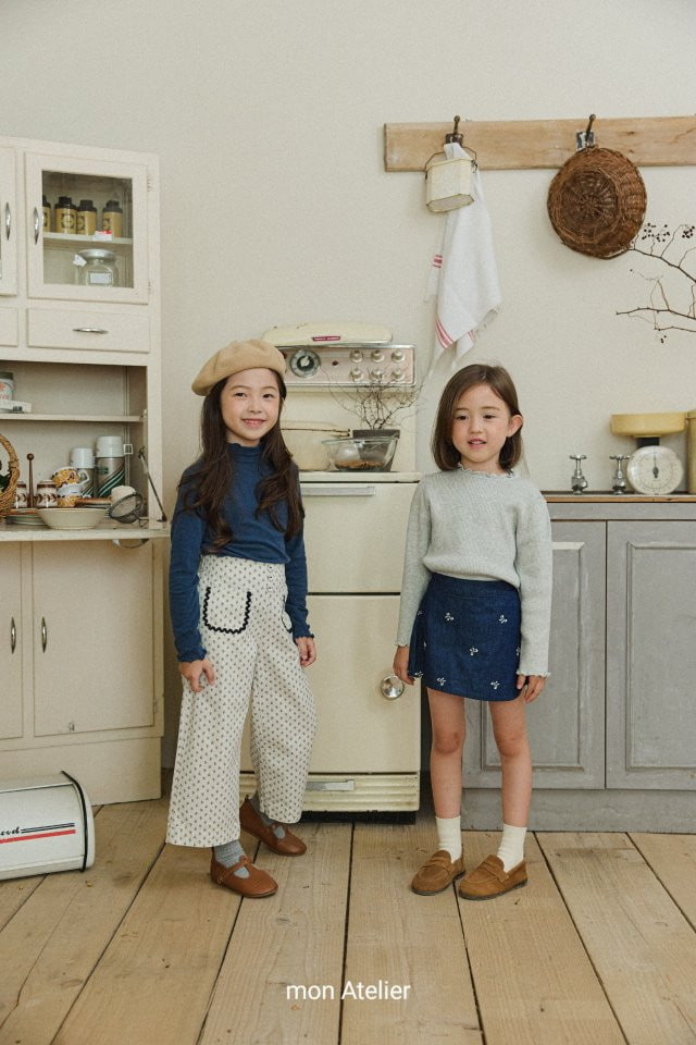 Mon Atelier - Korean Children Fashion - #childofig - Frill Knit Top - 2