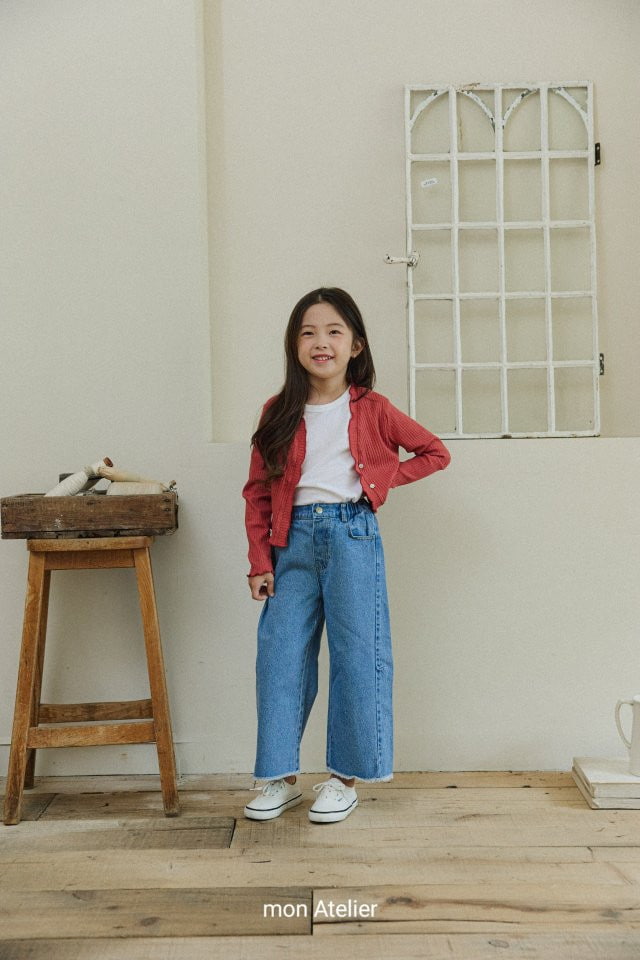 Mon Atelier - Korean Children Fashion - #childofig - Cutting Denim Pants - 9