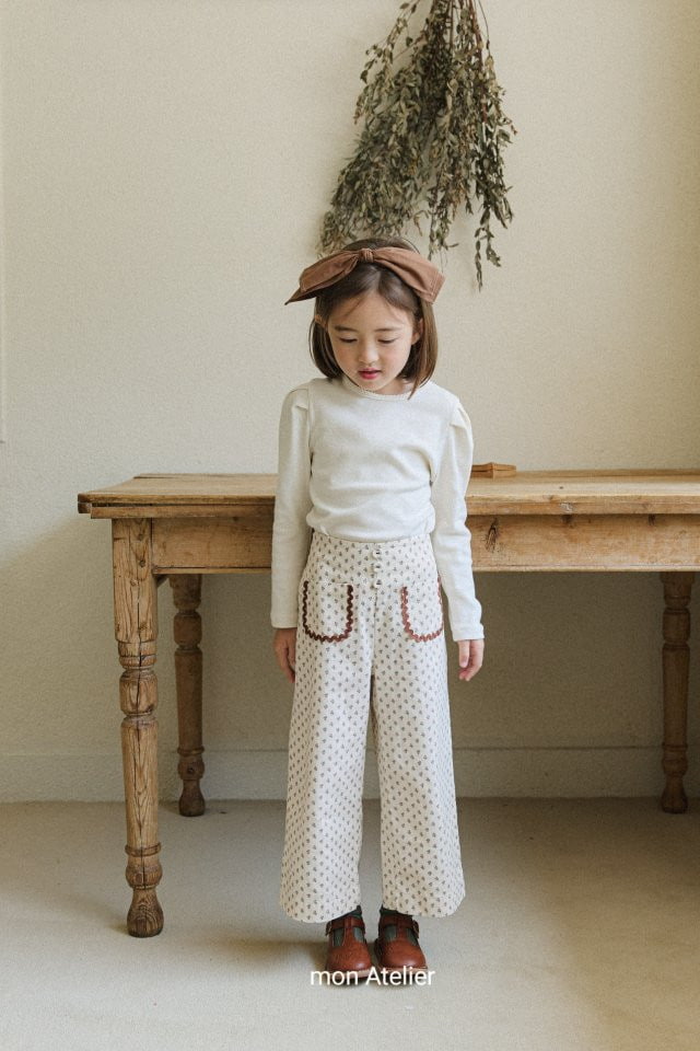 Mon Atelier - Korean Children Fashion - #designkidswear - Flower Pants - 2