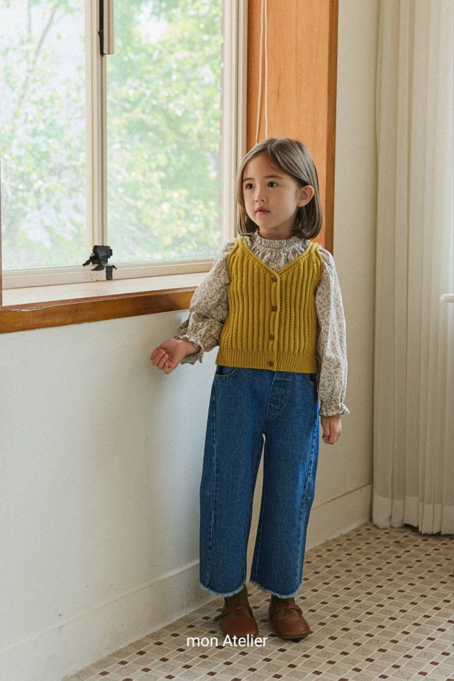 Mon Atelier - Korean Children Fashion - #kidsstore - Cutting Denim Pants - 2